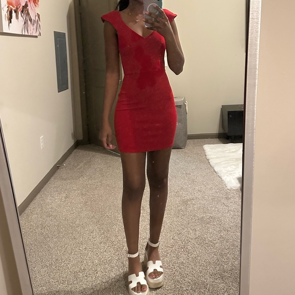 Lulu's Red Mini Dress - Picture 2 of 2
